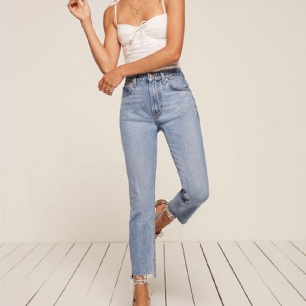 Reformation Cropped Cigarette Jeans Size 25